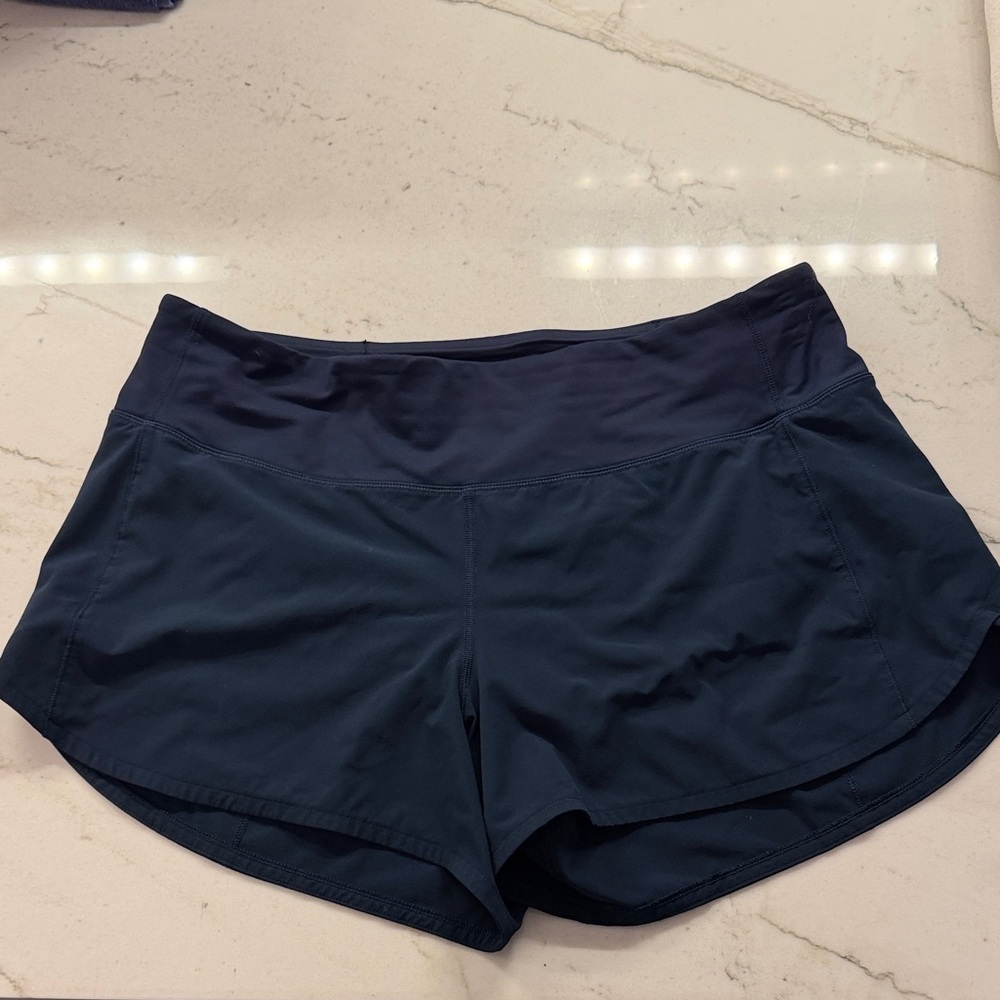 Lululemon Navy Blue Speed Up High-Rise Shorts